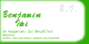 benjamin ipi business card